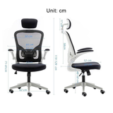  Ghế Văn Phòng Manson Regal | Màu Trắng, Công thái học, Tay Gập 