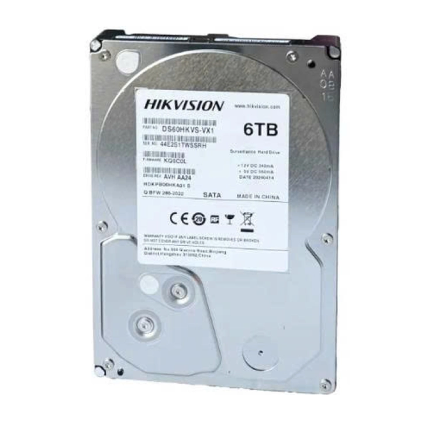  Ổ cứng HDD Hikvision DS60HKVS-VX1 6TB | SATA III 6Gb/s, 5400 RPM, 256MB Cache, Chuyên dụng giám sát 24/7 