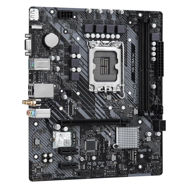  Mainboard ASRock H610M/AC Wifi DDR4 | LGA 1700, mATX, 2 khe RAM 