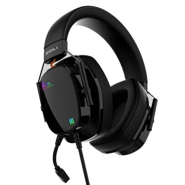  Tai nghe Gaming Zidli ZGH03 Black | 7.1, Driver 50mm, RGB, USB, No Box, Có Dây 