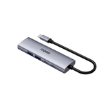  Bộ chuyển đổi đa cổng USB-C RAPOO (XD51) | USB-C to HDMI 4K 60Hz, 2 x USB-A 3.0, USB-C, PD 