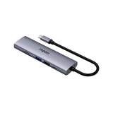  Bộ chuyển đổi đa cổng USB-C RAPOO (XD61) | USB-C to HDMI 4K 60Hz, 2 x USB-A 3.0, SD/TF Card, PD 