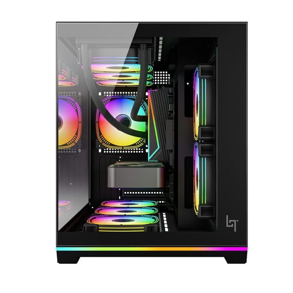  Thùng máy LinkTech IFRIT ARGB Có Dải Led (Chưa Kèm FAN) - Đen 