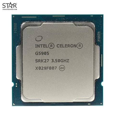  CPU Intel Celeron G5905 Tray (No Box, Có VAT) | 2 nhân 2 luồng, 3.5GHz, Socket LGA1200 