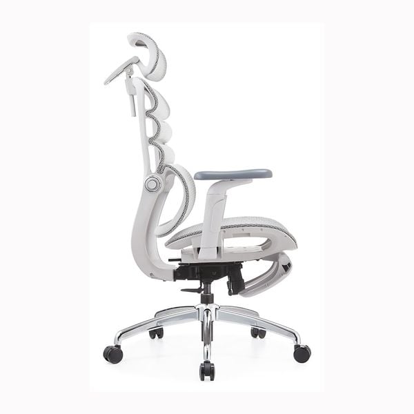  Ghế Công Thái Học Manson Foris, Màu Xám, Có gác chân | Đỡ Lưng Bionic Spine, Ngả Sâu 147 Độ, Tay 5D 