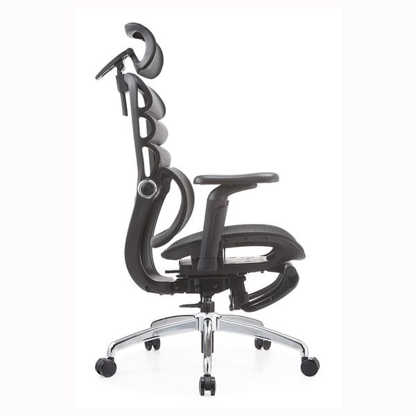  Ghế Công Thái Học Manson Foris, Màu Đen, Có gác chân | Đỡ Lưng Bionic Spine, Ngả Sâu 147 Độ, Tay 5D 