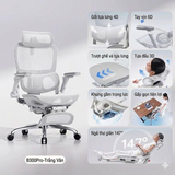  Ghế gaming Sihoo B300 Pro Trắng xám | Có kê chân, Công thái học 