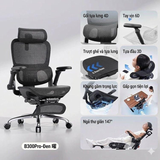  Ghế gaming Sihoo B300 Pro Đen | Có kê chân, Công thái học 