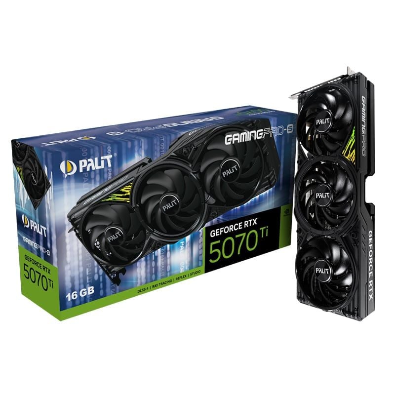  Card màn hình NVIDIA GeForce RTX 5070 Ti Palit GamingPro-S | 16GB GDDR7, 8960 CUDA 