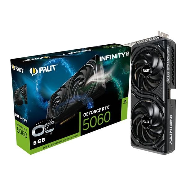  Card màn hình NVIDIA GeForce RTX 5060 Palit Infinity 2 OC | 8GB GDDR7, 3840 CUDA 