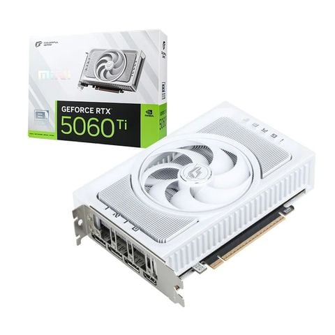 Card màn hình NVIDIA GeForce RTX 5060 Ti Colorful iGame Mini W OC 8GB-V | 8GB GDDR7, 4608 CUDA, 1 Fan, Trắng