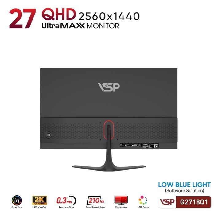 Màn hình Gaming VSP G2718Q1 | 27 inch, 2K QHD, IPS, 210Hz, 0.3ms