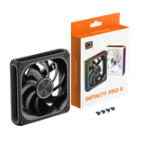  Quạt tản nhiệt PC Xigmatek Infinity Pro 8 | 120mm, ARGB, Gió thuận, Đen (EN49538) 