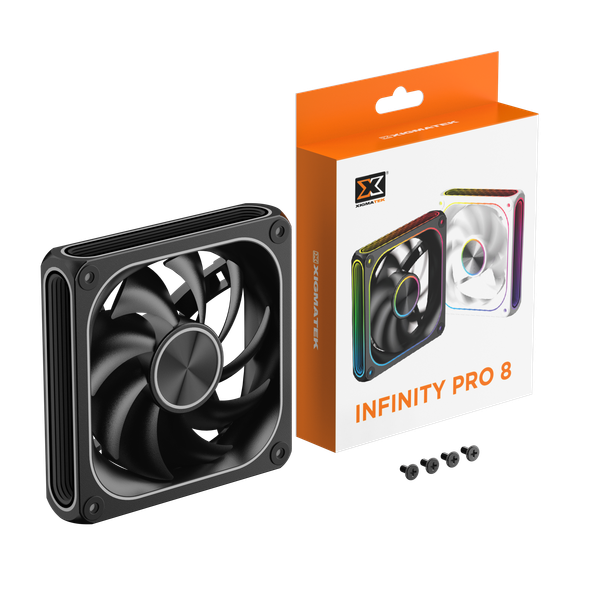  Quạt tản nhiệt PC Xigmatek Infinity Pro 8 | 120mm, ARGB, Gió thuận, Đen (EN49538) 
