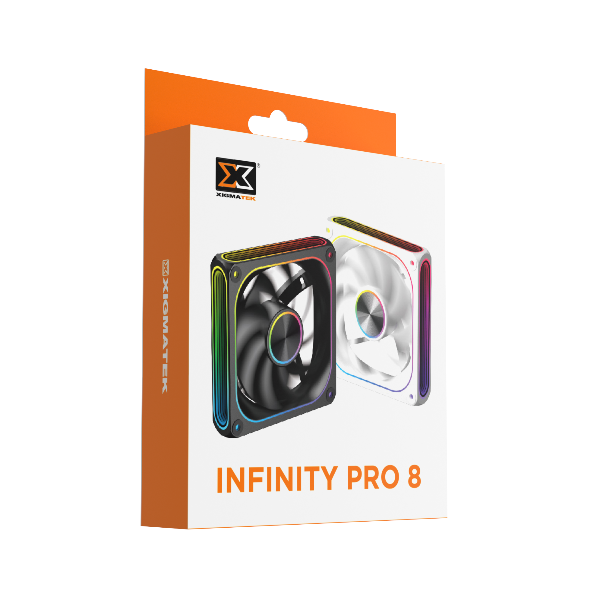 Quạt tản nhiệt PC Xigmatek Infinity Pro 8 | 120mm, ARGB, Gió thuận, Đen (EN49538)