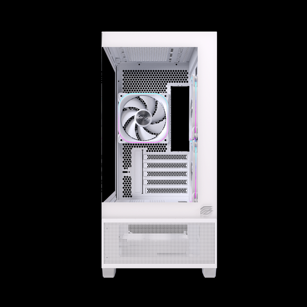  Thùng máy EINAREX SM501D RGB (Kèm sẵn 3 Fan ARGB) | M-ATX, Mặt kính, Trắng 
