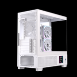  Thùng máy EINAREX SM501D RGB (Kèm sẵn 3 Fan ARGB) | M-ATX, Mặt kính, Trắng 