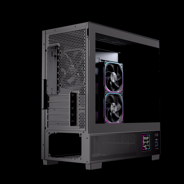  Thùng máy EINAREX SM501D RGB (Kèm sẵn 3 Fan ARGB) | M-ATX, Mặt kính, Đen 