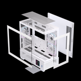  Thùng máy EINAREX SM501D RGB (Kèm sẵn 3 Fan ARGB) | M-ATX, Mặt kính, Trắng 