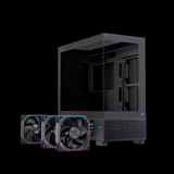  Thùng máy EINAREX SM501D RGB (Kèm sẵn 3 Fan ARGB) | M-ATX, Mặt kính, Đen 