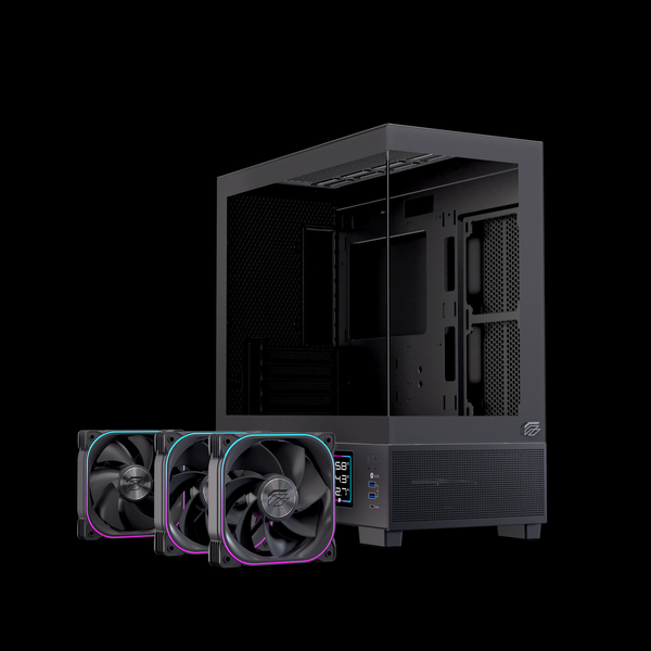  Thùng máy EINAREX SM501D RGB (Kèm sẵn 3 Fan ARGB) | M-ATX, Mặt kính, Đen 