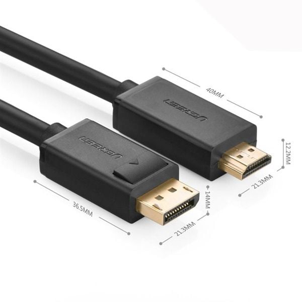  Cáp chuyển Displayport 1.2 to HDMI dài 5m hỗ trợ 4K/2K Ugreen 10204 