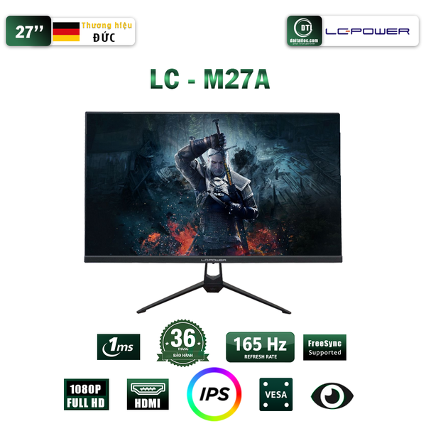  Màn hình Gaming LC-POWER LC-M27A | 27 inch, Full HD, 165Hz, IPS, 1ms 