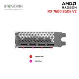  Card màn hình (Amd) Unika Blizzard White RX7600 8G 2 Fan | 8GB GDDR6 