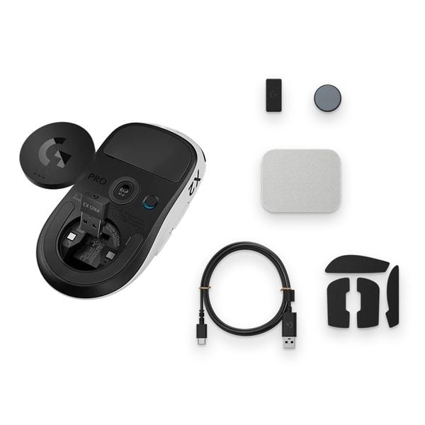  Chuột gaming Logitech PRO X2 SUPERSTRIKE Wireless (910-007778) | Không dây Lightspeed, 44K DPI, Lunar Eclipse 