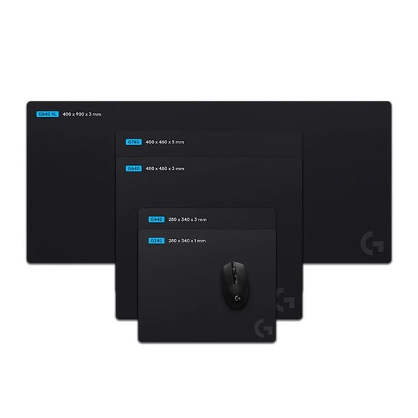  Lót chuột gaming Logitech G240 (943-000787) | 280x340x1mm, Bề mặt vải, Đen 