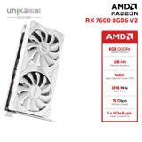  Card màn hình (Amd) Unika Blizzard White RX7600 8G 2 Fan | 8GB GDDR6 