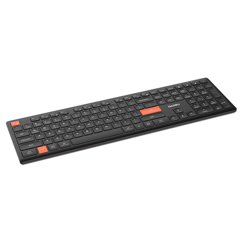 Bàn phím văn phòng Dare-U LK165D Black Orange | Không dây, Dual Mode, Scissor Switch