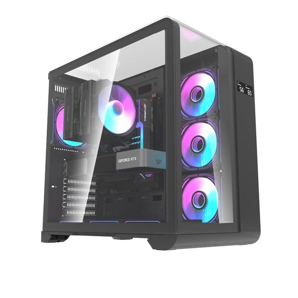  Thùng máy Darkflash L280 F-ATX (View 3 Góc) - Đen 