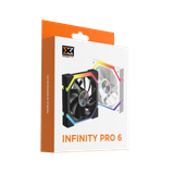  Quạt tản nhiệt PC Xigmatek Infinity Pro 6 (EN 49415) | Fan 120mm, ARGB, Gió thuận, Đen 