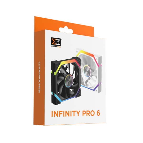  Quạt tản nhiệt PC Xigmatek Infinity Pro 6 (EN 49415) | Fan 120mm, ARGB, Gió thuận, Đen 