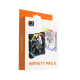  Quạt tản nhiệt PC Xigmatek Infinity Pro 6 (EN 49422) | Fan 120mm, ARGB, Gió thuận, Trắng 