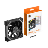  Quạt tản nhiệt PC Xigmatek Infinity Pro 6 (EN 49439) | Fan 120mm, ARGB, Gió ngược, Đen 