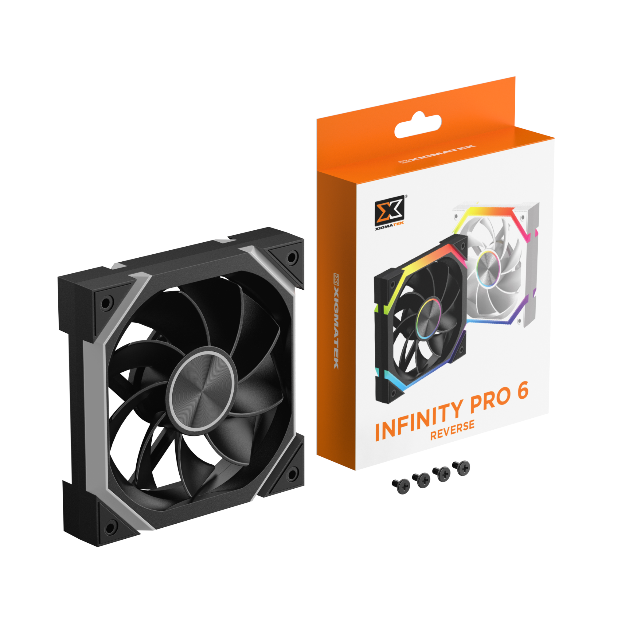  Quạt tản nhiệt PC Xigmatek Infinity Pro 6 (EN 49439) | Fan 120mm, ARGB, Gió ngược, Đen 