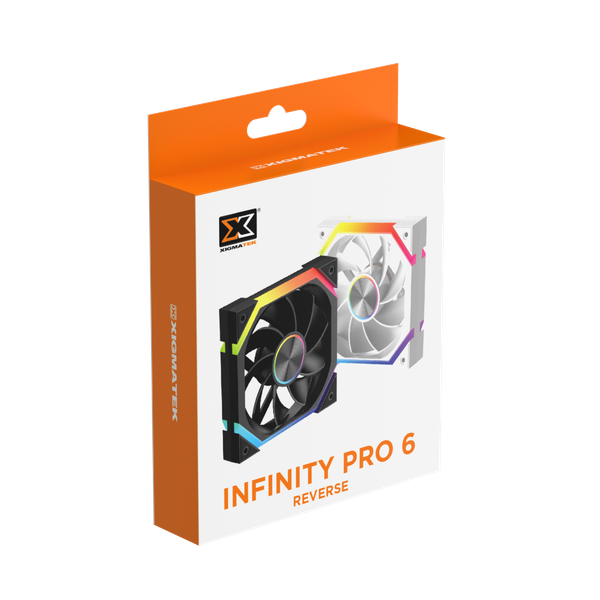  Quạt tản nhiệt PC Xigmatek Infinity Pro 6 (EN 49446) | Fan 120mm, ARGB, Gió ngược, Trắng 