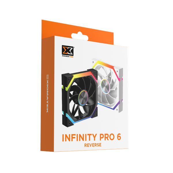  Quạt tản nhiệt PC Xigmatek Infinity Pro 6 (EN 49446) | Fan 120mm, ARGB, Gió ngược, Trắng 