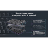  Bàn Phím Cơ Gaming Không Dây AKKO 5087 V3 Black Transparent | Akko Piano Pro, 3 Mode, RGB, Hot Swap 