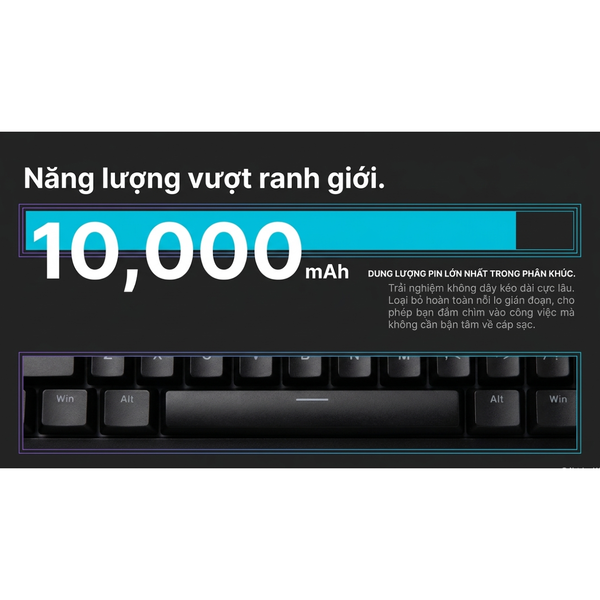  Bàn Phím Cơ Gaming Không Dây AKKO 5087 V3 Black Transparent | Akko Piano Pro, 3 Mode, RGB, Hot Swap 