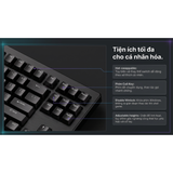  Bàn Phím Cơ Gaming Không Dây AKKO 5087 V3 Black Transparent | Akko Piano Pro, 3 Mode, RGB, Hot Swap 