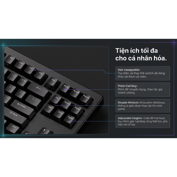  Bàn Phím Cơ Gaming Không Dây AKKO 5087 V3 Black Transparent | Akko Piano Pro, 3 Mode, RGB, Hot Swap 