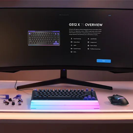  Bàn phím cơ Gaming Logitech G512 X 75 TMR Black Tactile Switch (920-013942) | LIGHTSYNC RGB, 8K Hz, USB-C 