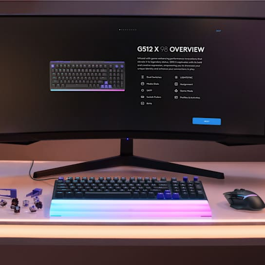  Bàn phím cơ Gaming Logitech G512 X 98 TMR Black Tactile switch (920-013988) | Analog, LIGHTSYNC RGB, 8K Hz 