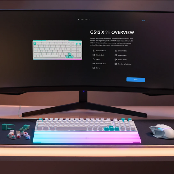  Bàn phím cơ Gaming Logitech G512 X 98 TMR White Tactile switch (920-014010) | Analog TMR, LIGHTSYNC RGB 