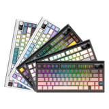  Bàn phím cơ không dây Gaming NewFF JK750 Gradient Blackberry | 3 Mode, RGB, Pin 8000mAh, Switch Transparent PC, Blackberry 