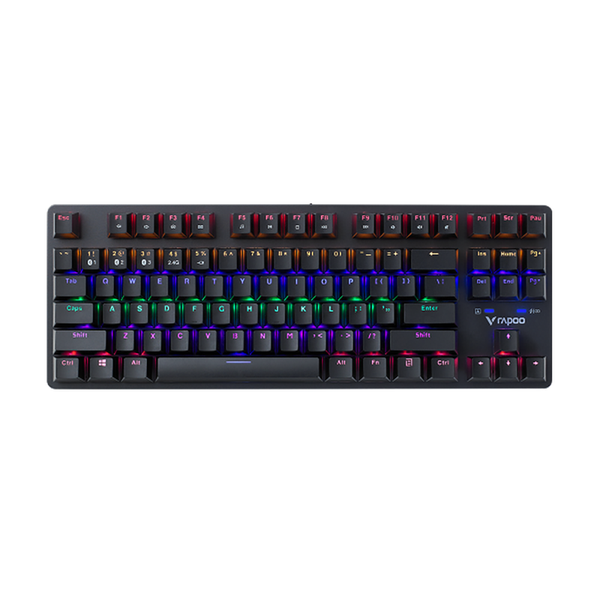  Bàn Phím Cơ Gaming Không Dây Rapoo V500 Pro-87 Multi Mode Wireless | 3 Mode, Brown Switch, LED 6 màu 