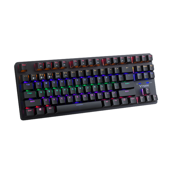  Bàn Phím Cơ Gaming Không Dây Rapoo V500 Pro-87 Multi Mode Wireless | 3 Mode, Red Switch, LED 6 màu 